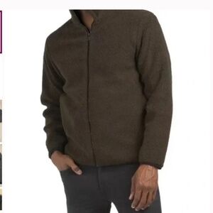 Theory Classon Fall Fleece Dark Green Sherpa Jacket Size XXL